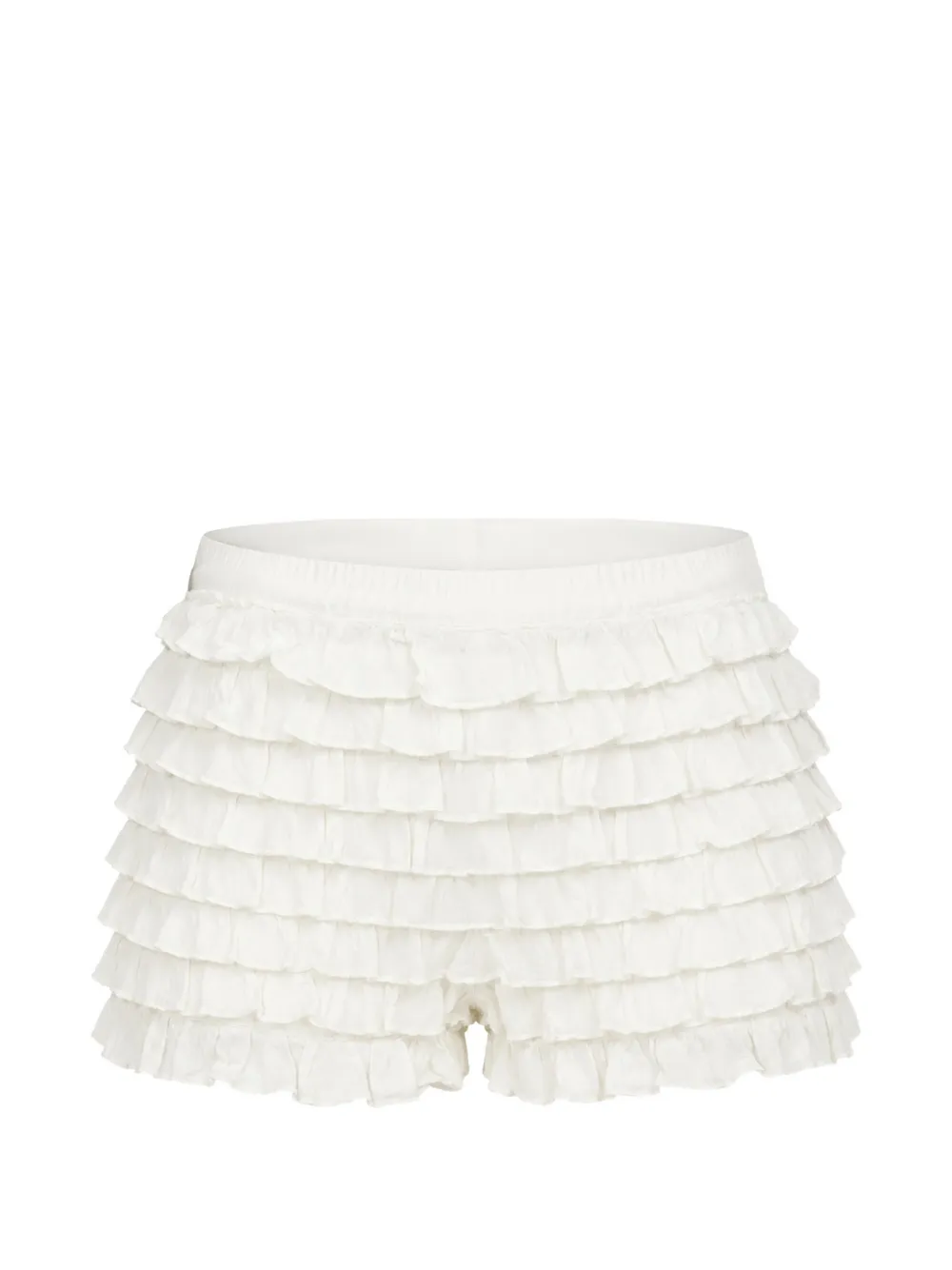 LoveShackFancy Prudence ruffled shorts - Bianco
