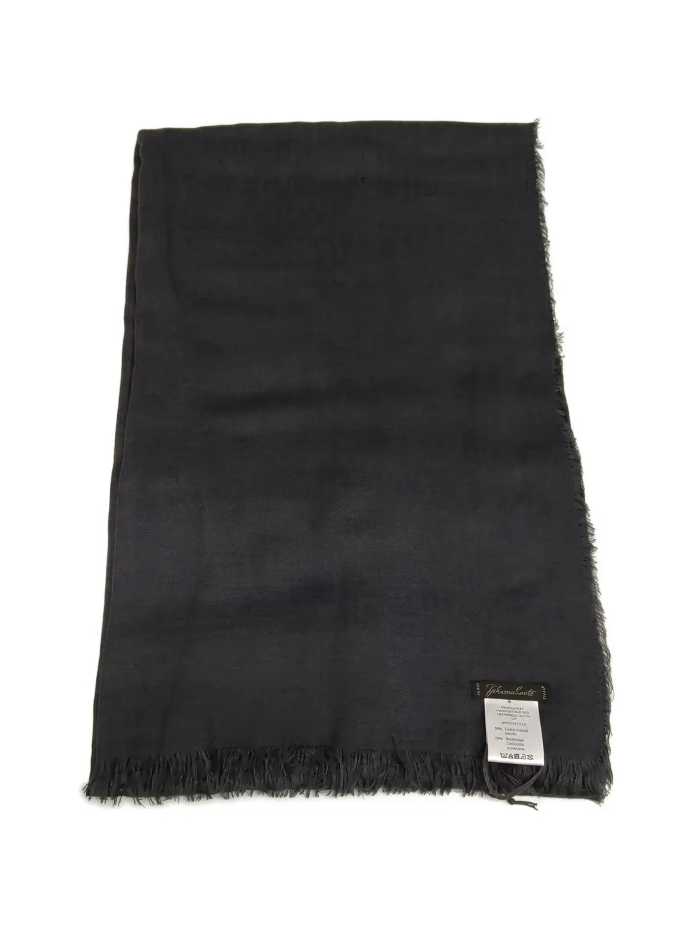 Faliero Sarti frayed-edge scarf - Nero