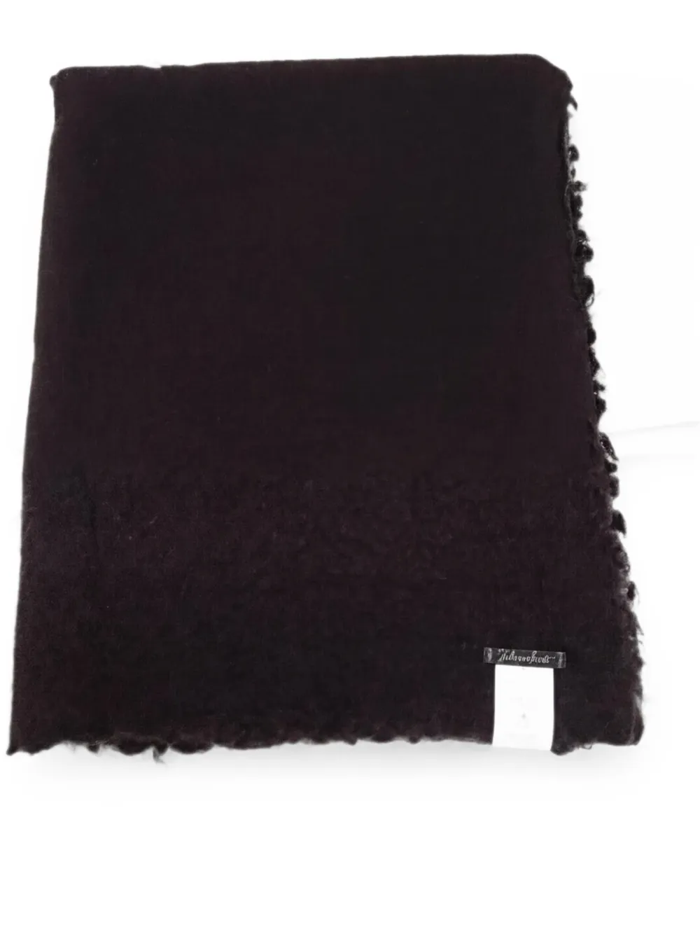Faliero Sarti fringed textured scarf Bruin