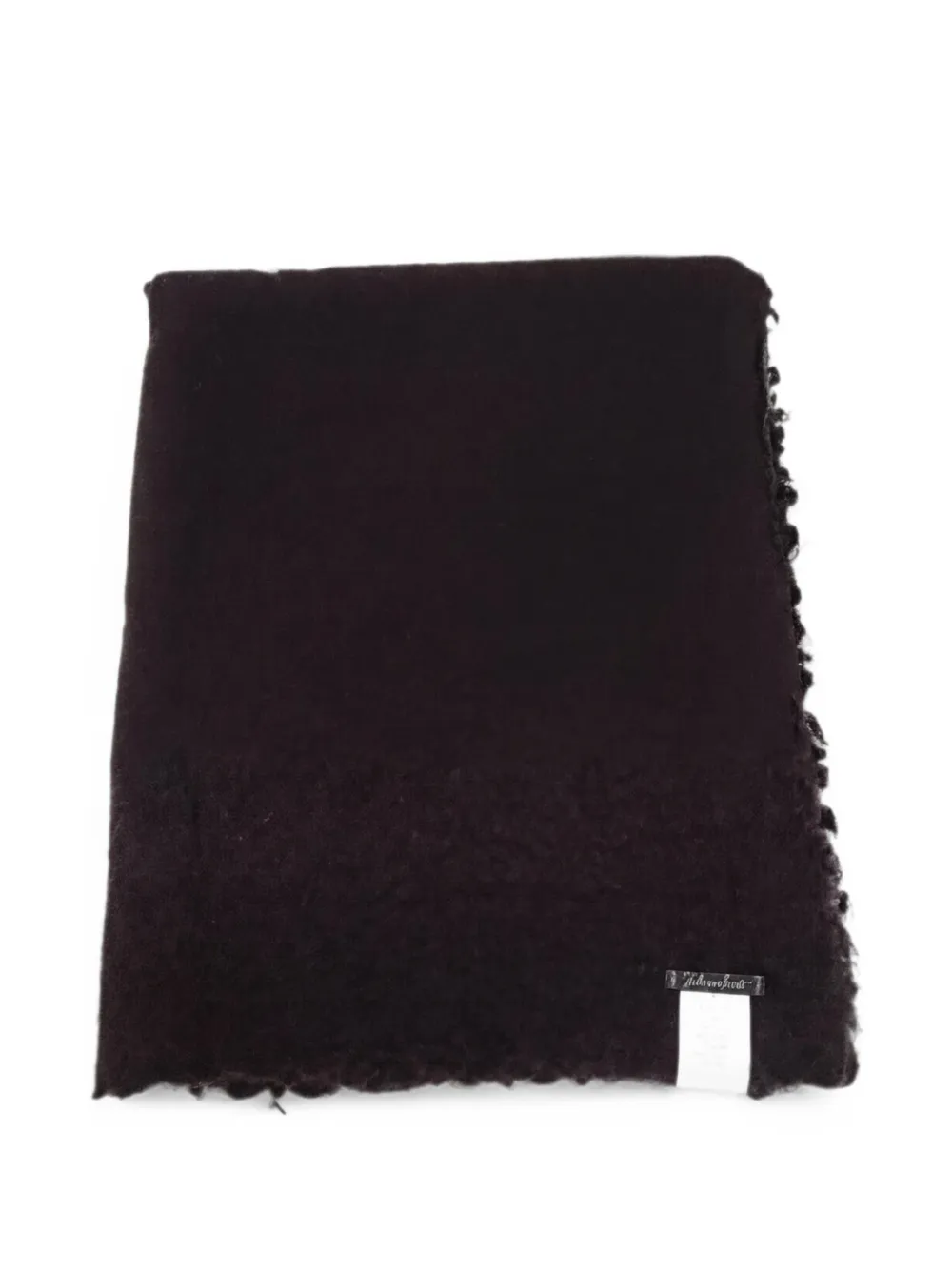Faliero Sarti fringed textured scarf - Marrone