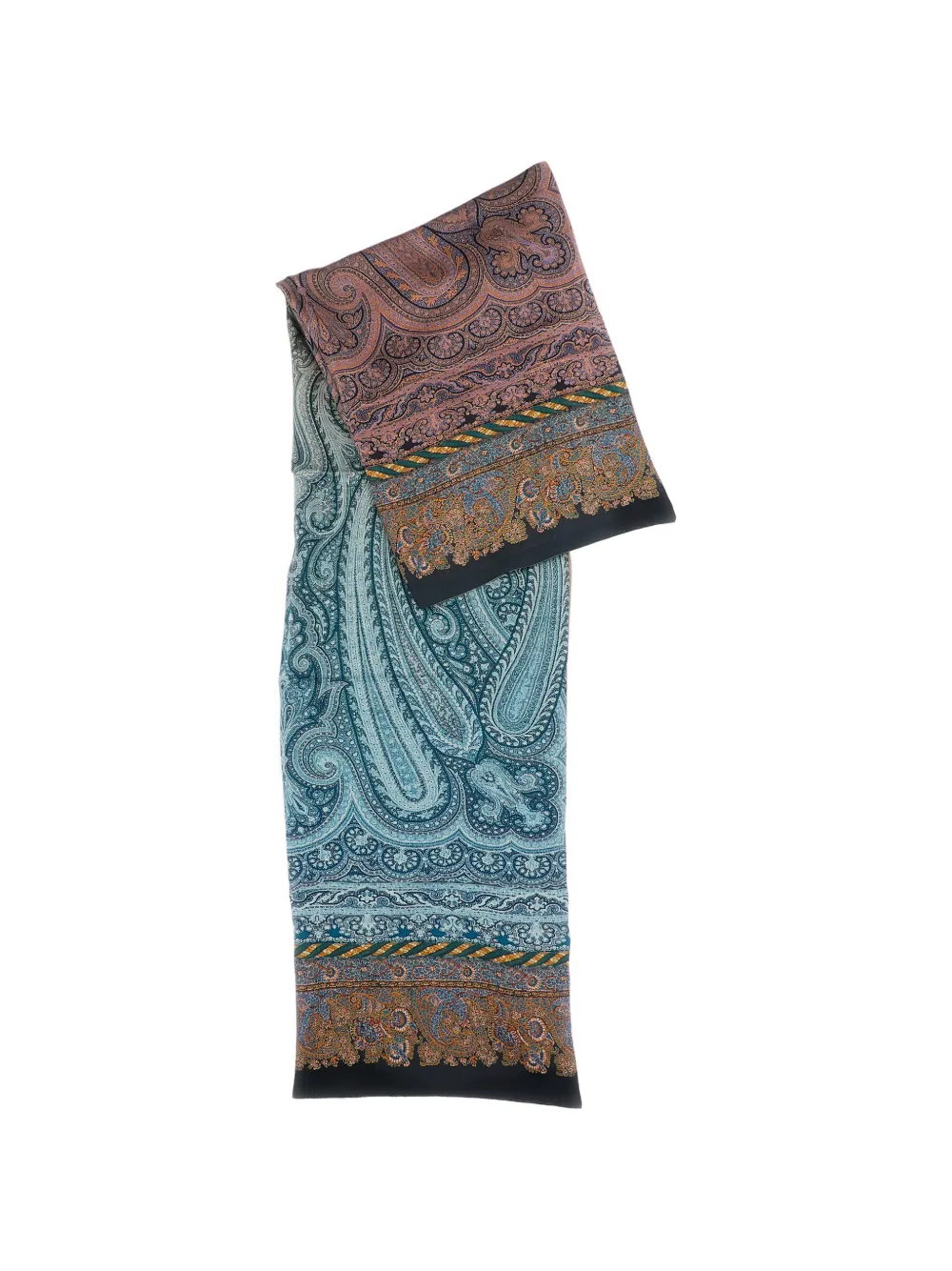 Pierre-Louis Mascia paisley-print patchwork scarf - Blu
