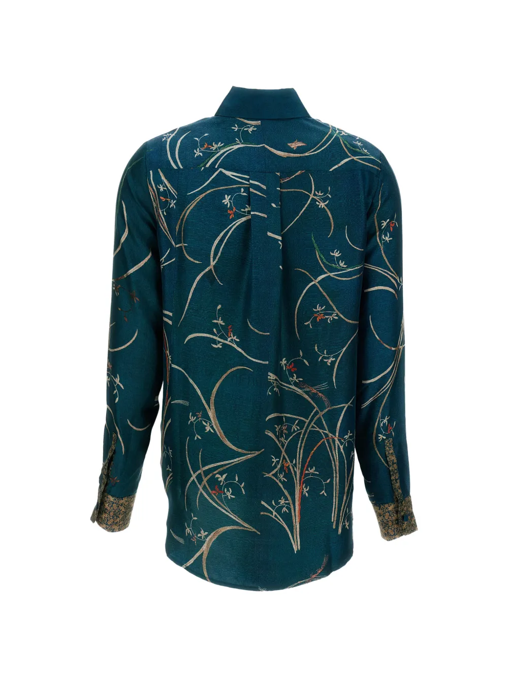 Pierre-Louis Mascia Zijden overhemd met print Blauw