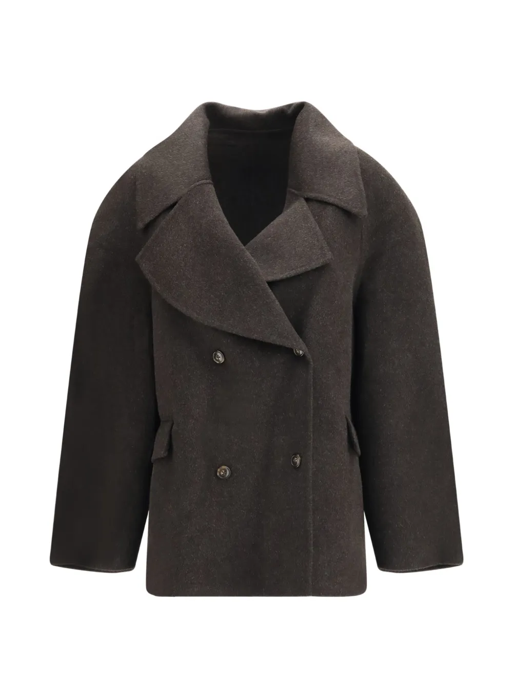 LouLou de Saison double-breasted peak-lapel coat - Braun