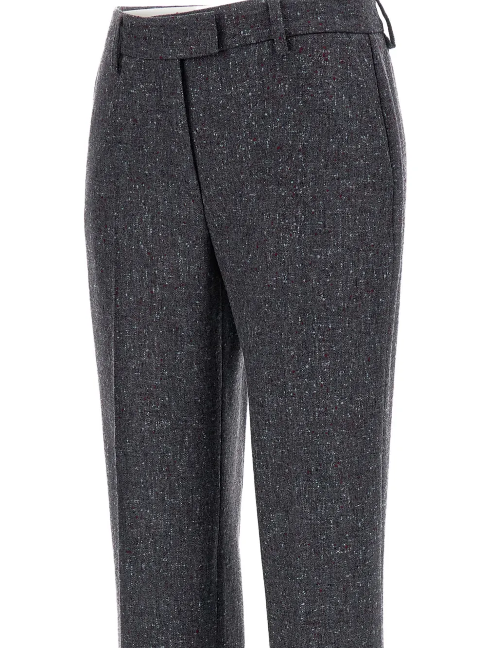 Alberto Biani Tweed straight broek Grijs