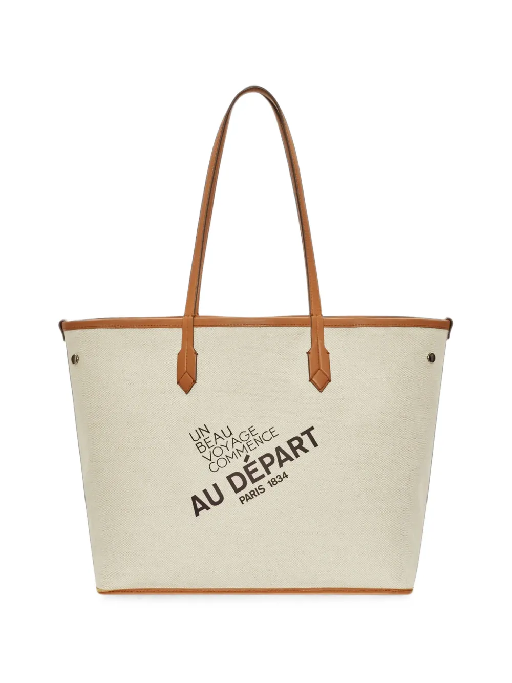 Au Départ monogram-print reversible tote bag