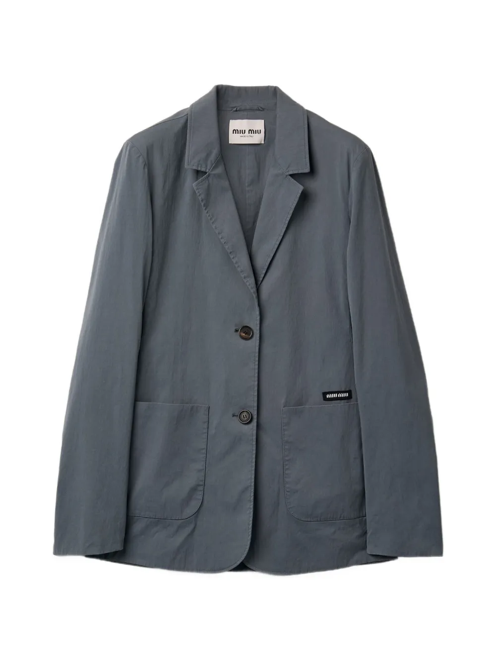 Miu Miu washed stretch poplin jacket - Grau