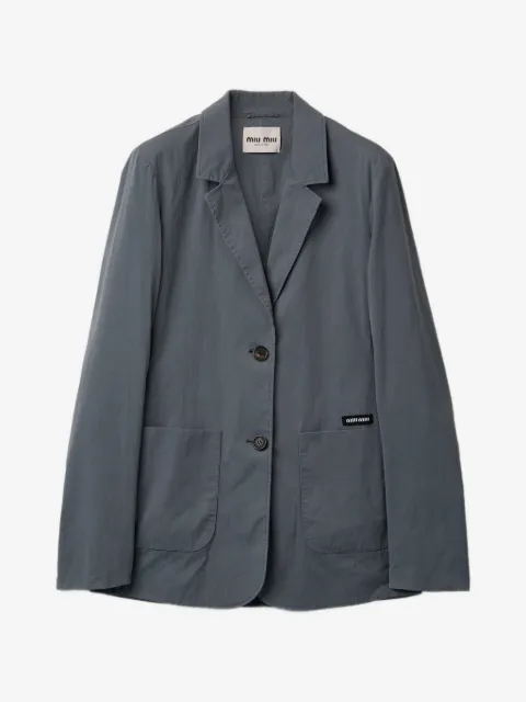 Miu Miu washed stretch poplin jacket