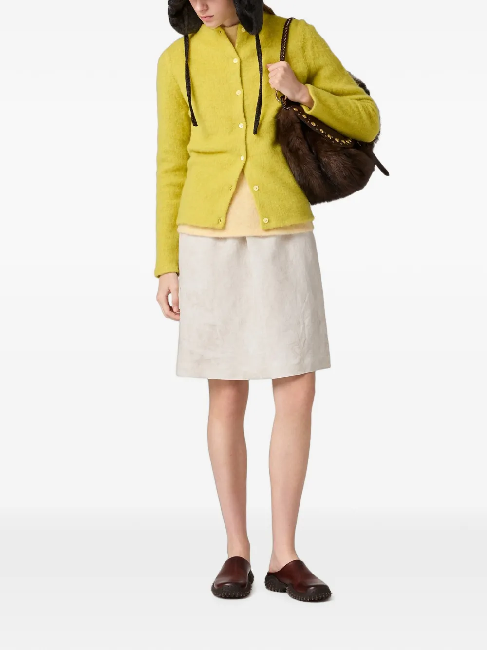 Miu Linnen rok Beige