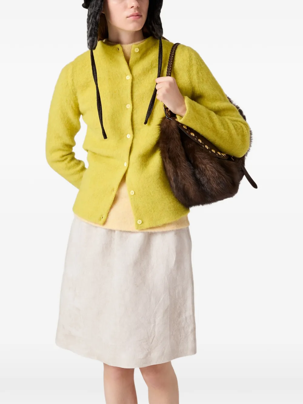Miu Linnen rok Beige
