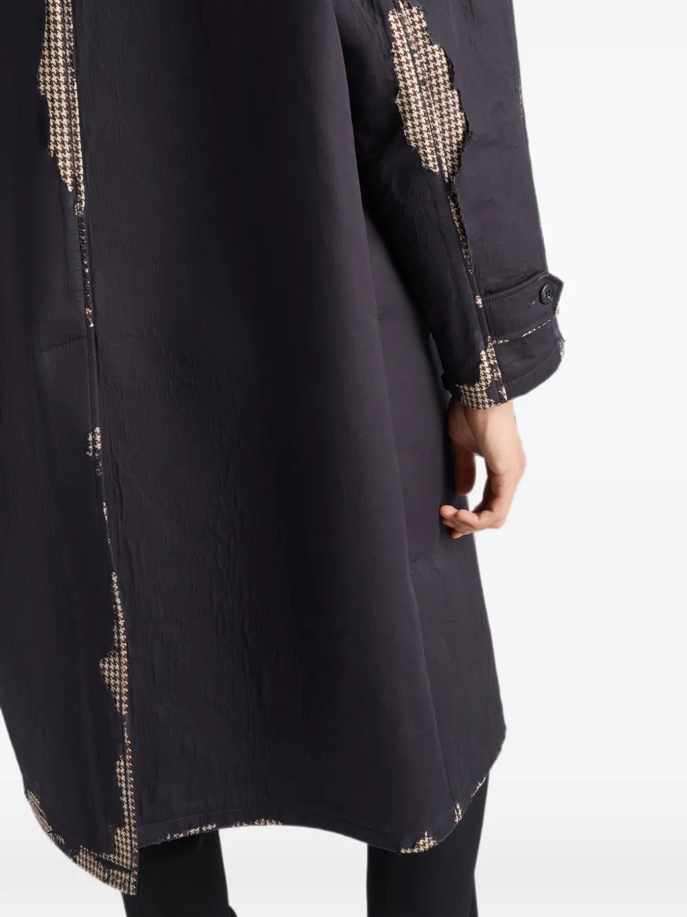 Prada Devoré katoenen jas Zwart