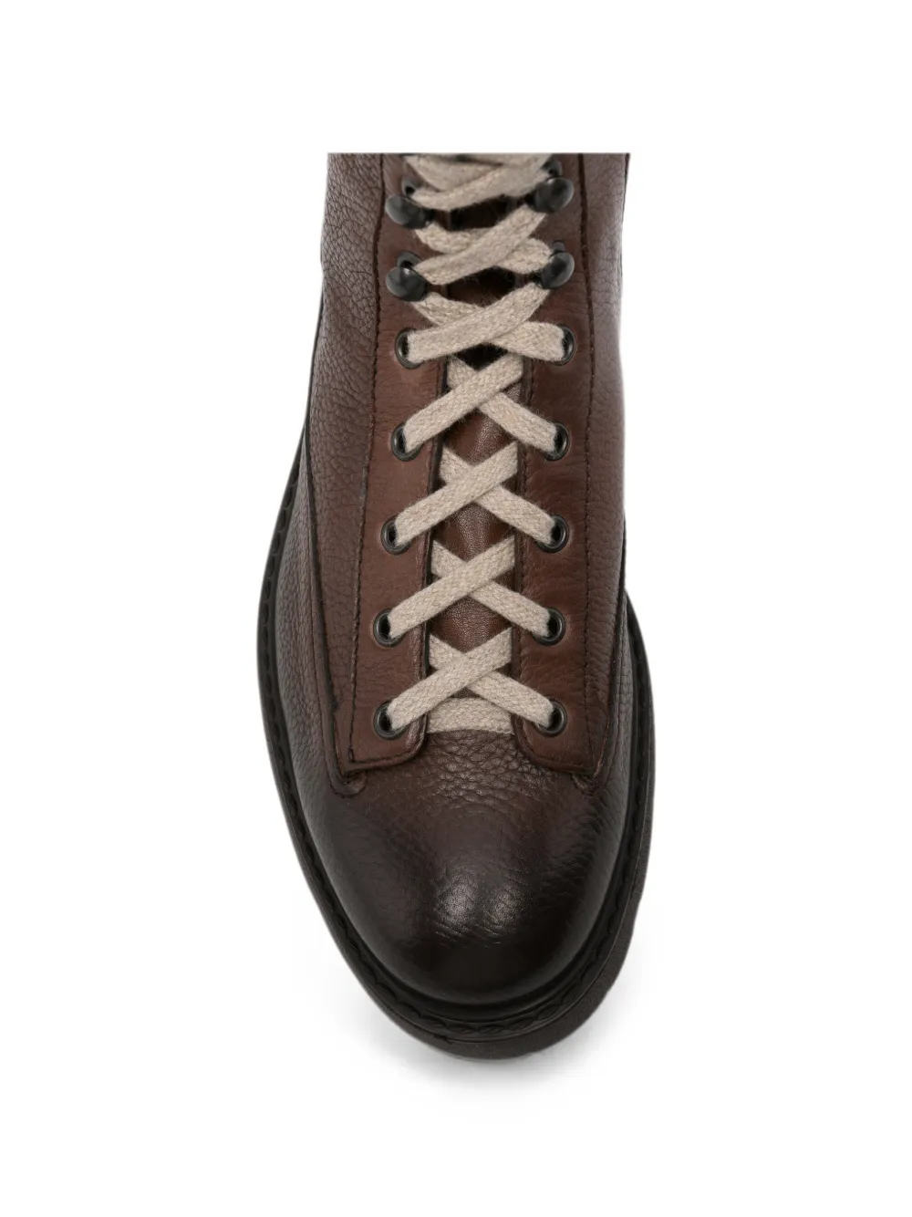 Doucal's side-zip lace-up ankle boots Bruin
