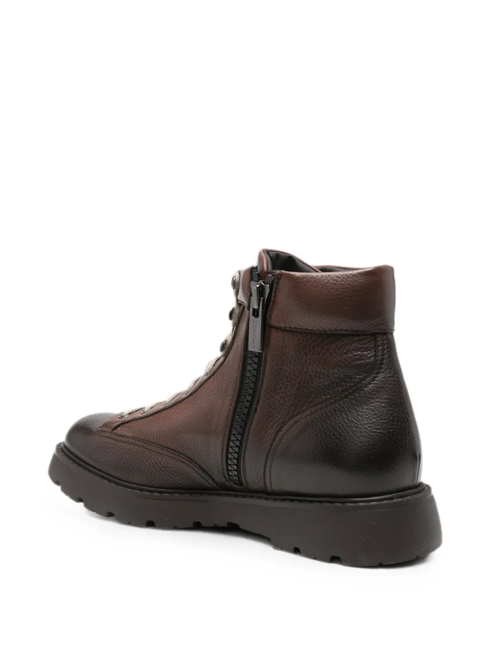 Doucal's side-zip lace-up ankle boots Bruin