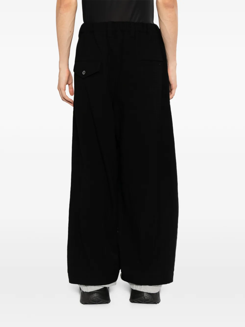 Maison MIHARA YASUHIRO Gelaagde wollen broek Zwart