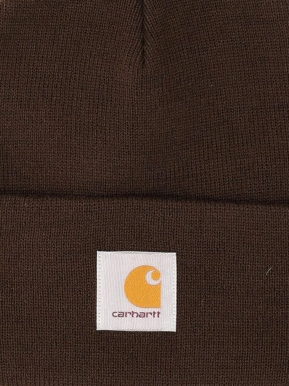 Carhartt WIP Watch muts met logo-patch Bruin