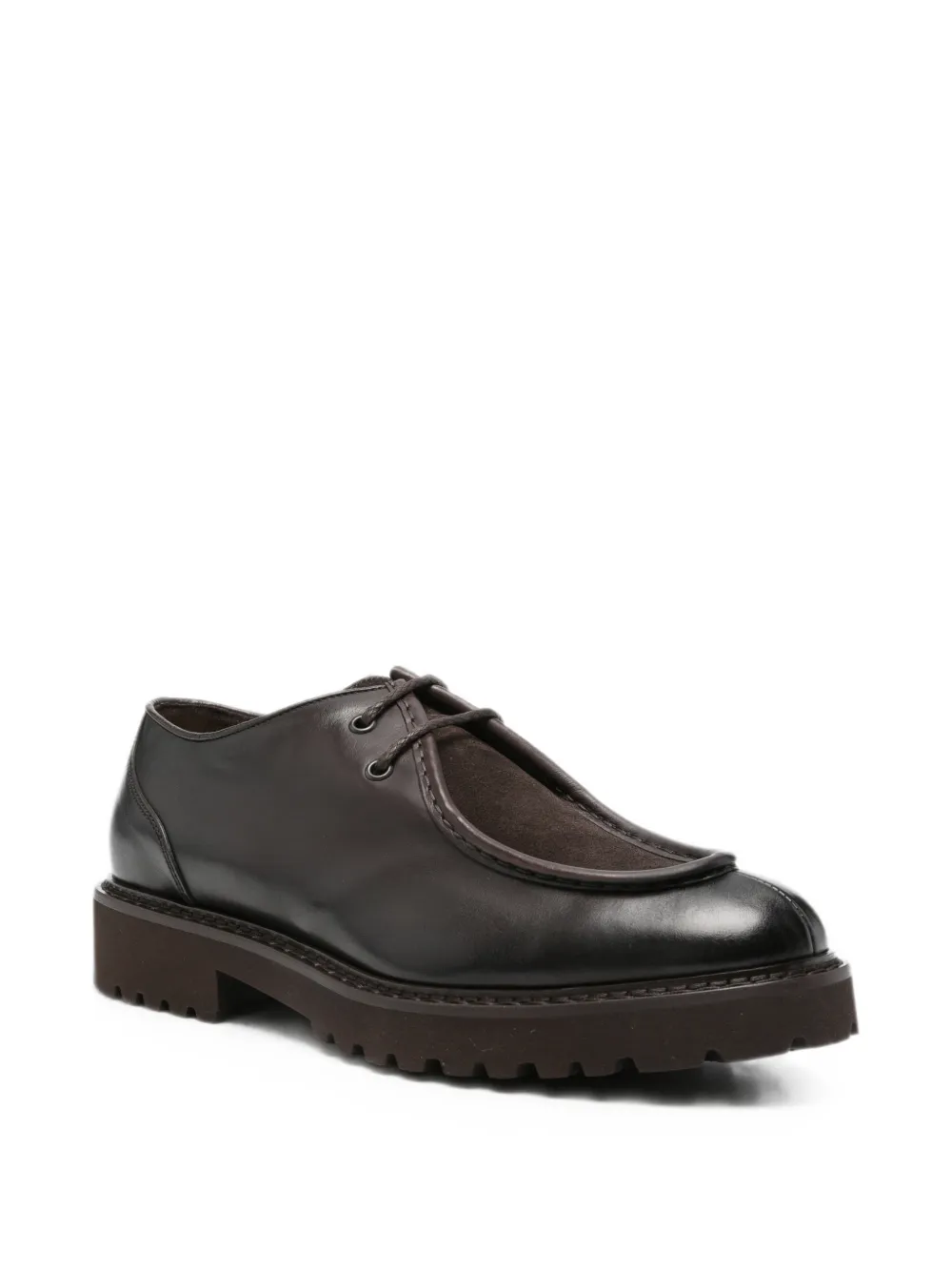 Doucal's round-toe leather Derby shoes Bruin