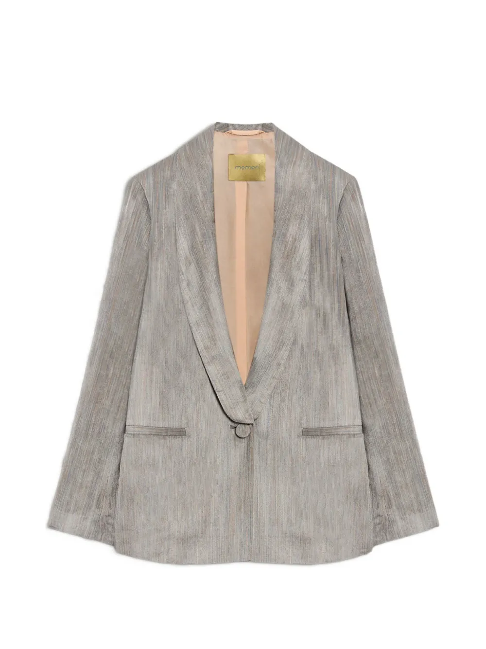 MOMONÌ Pembroke corduroy shawl-collar jacket - Grau