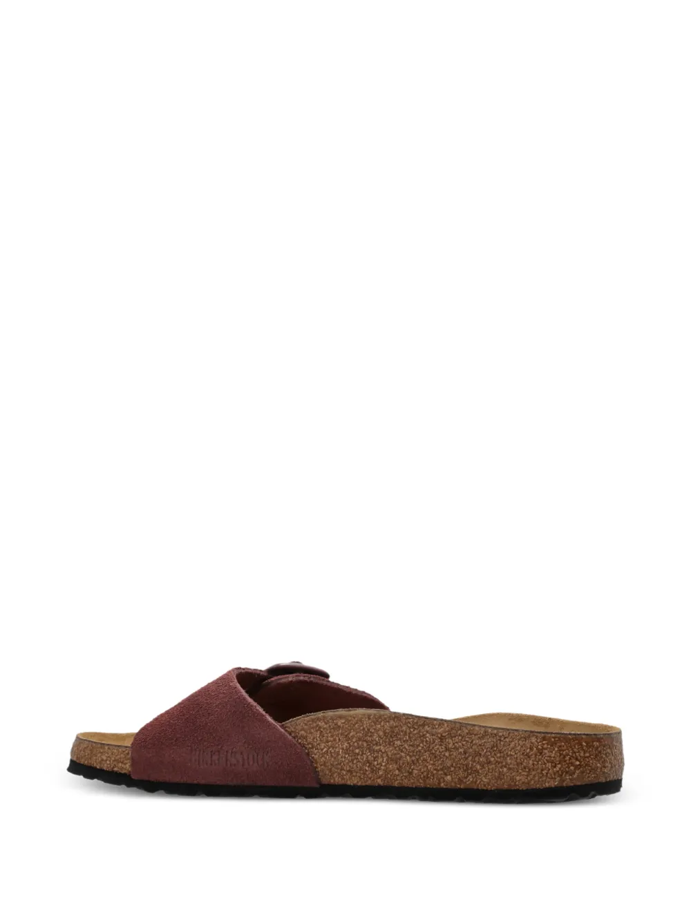Birkenstock Madrid Cushion suede slides Rood