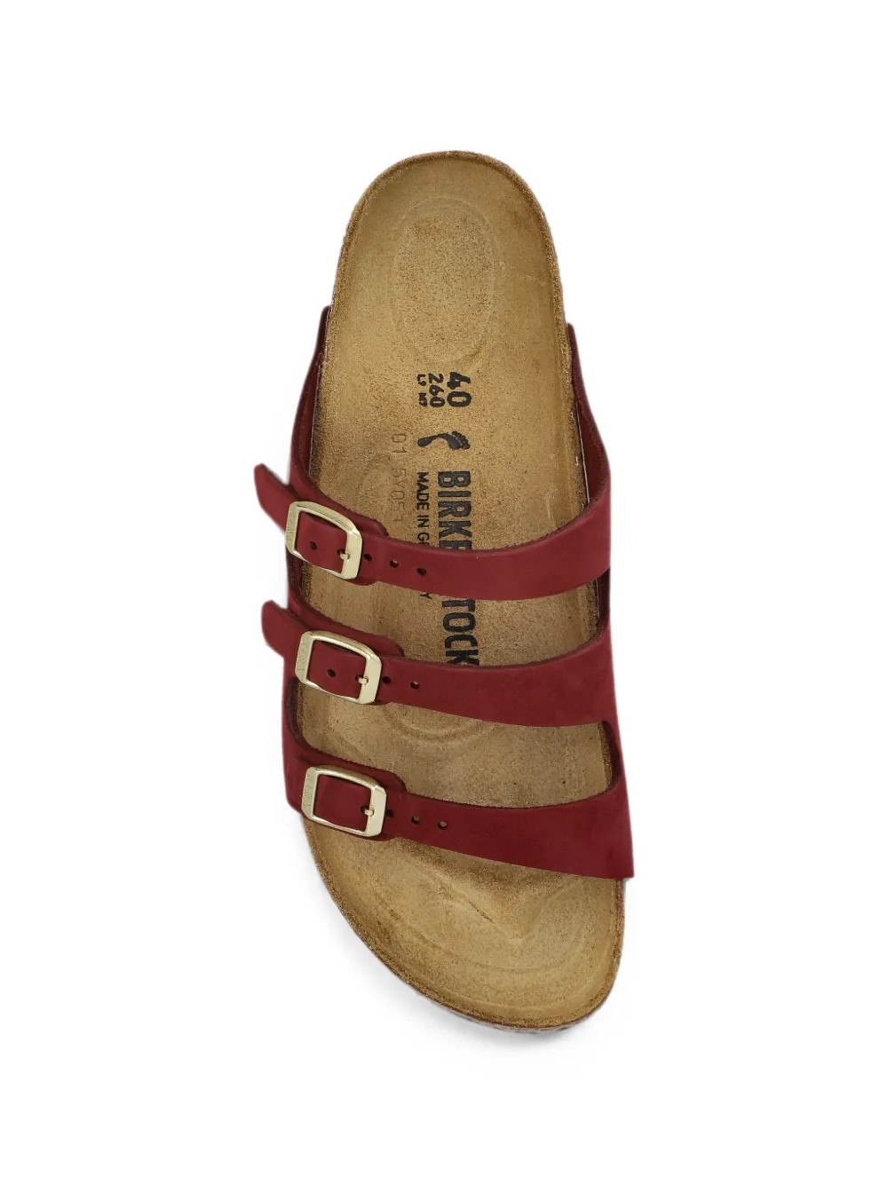 Birkenstock Florida Fresh leren sandalen Rood