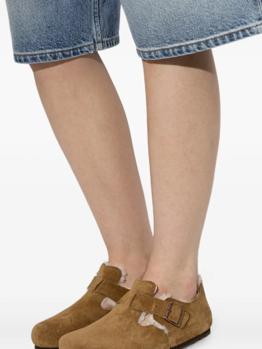 Birkenstock London lammy sandalen Bruin