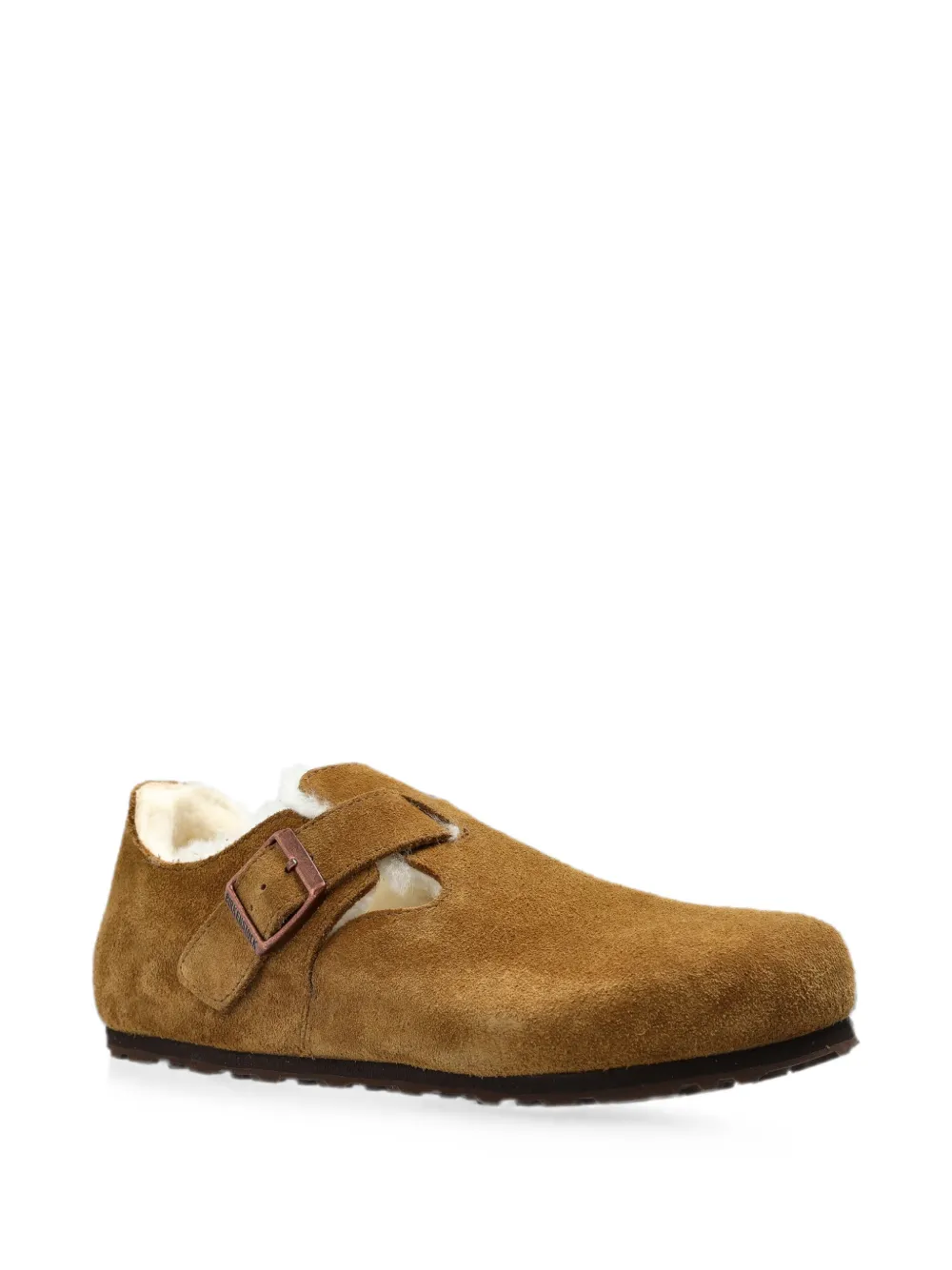 Birkenstock London lammy sandalen Bruin