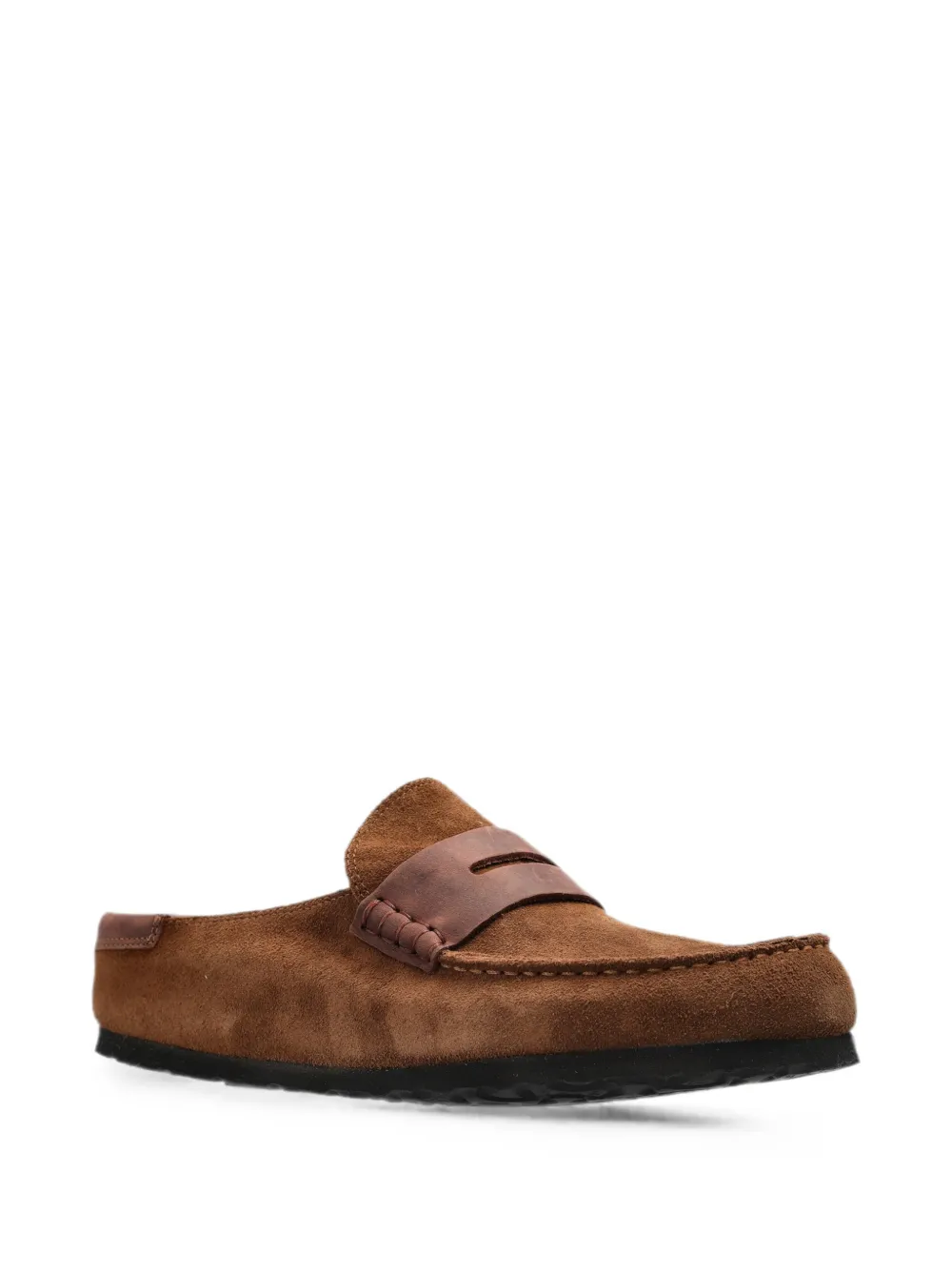 Birkenstock Naples double-stitch slides Bruin
