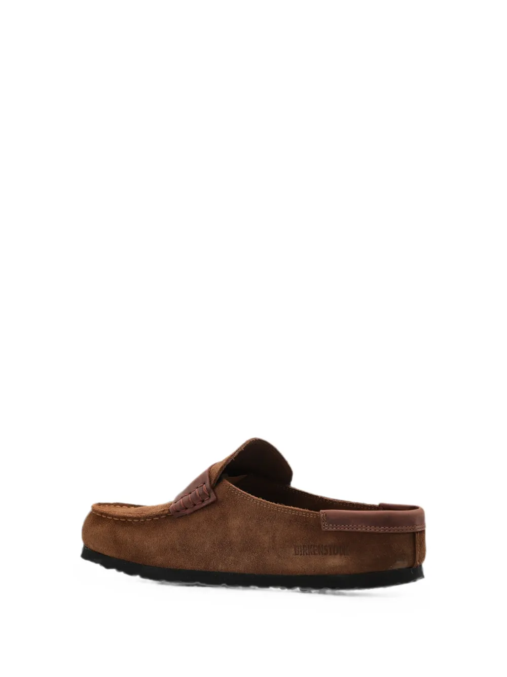 Birkenstock Naples double-stitch slides Bruin