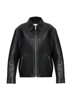 MM6 Maison Margiela Jaqueta De Couro | Preto | FARFETCH BR