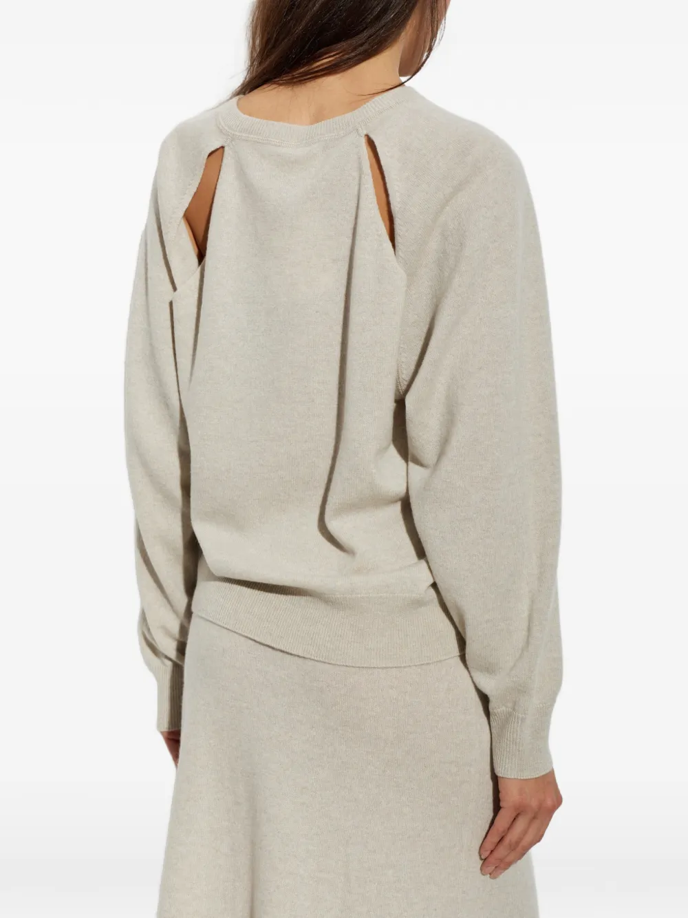 Lisa Yang Cambie kasjmier trui Beige