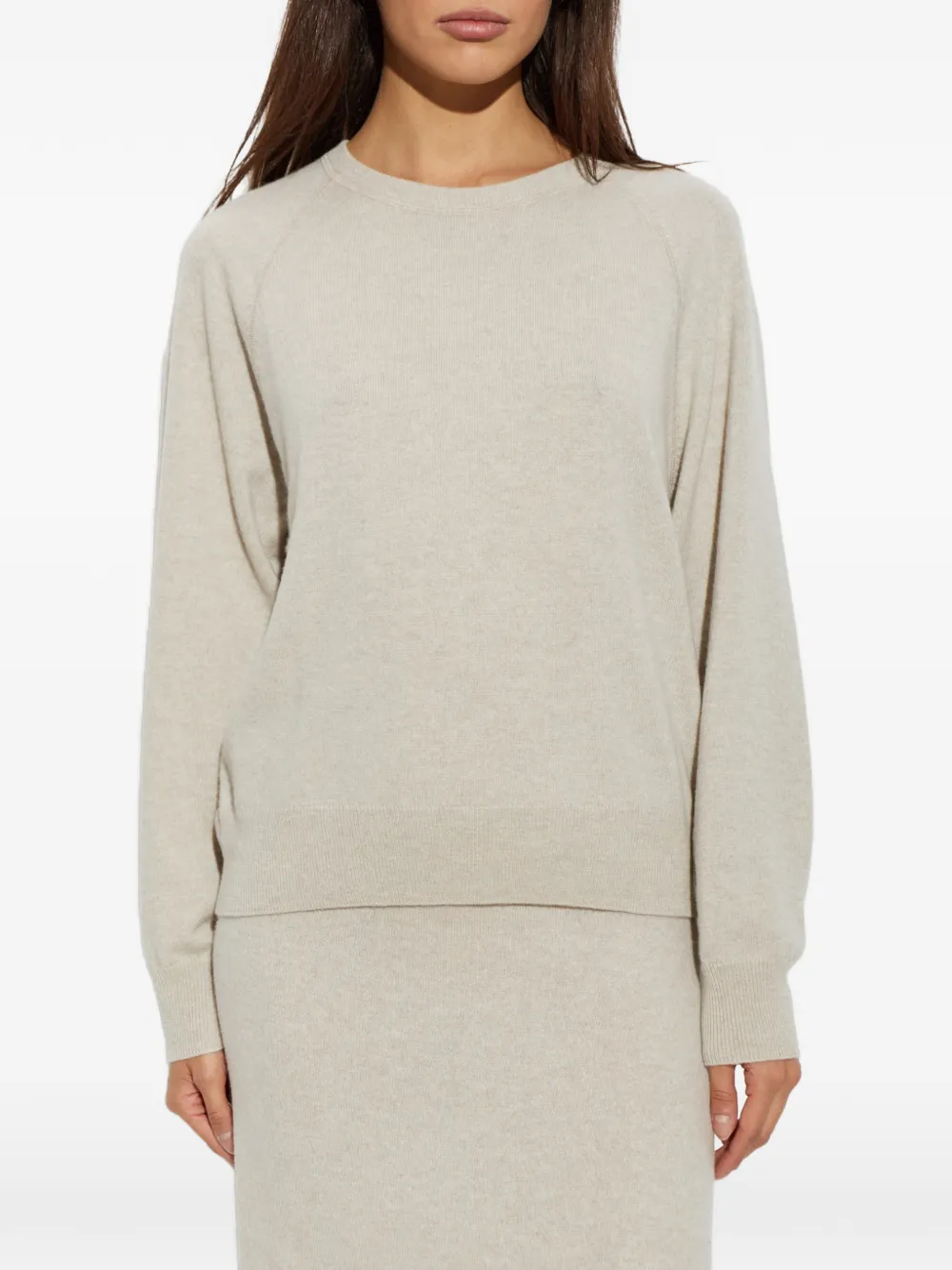 Lisa Yang Cambie kasjmier trui Beige
