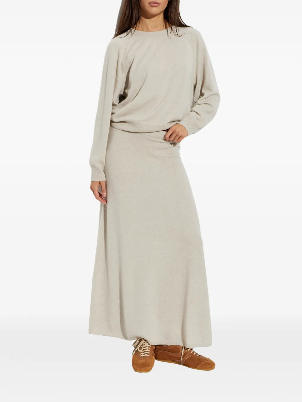 Lisa Yang Cambie kasjmier trui Beige