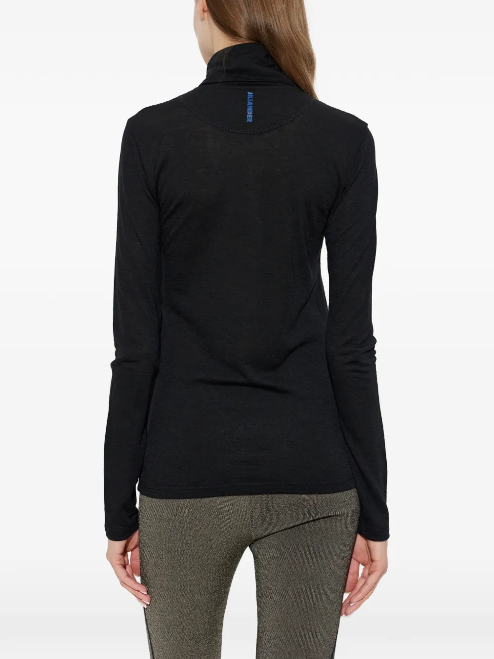 Jil Sander Top met kwartrits Zwart