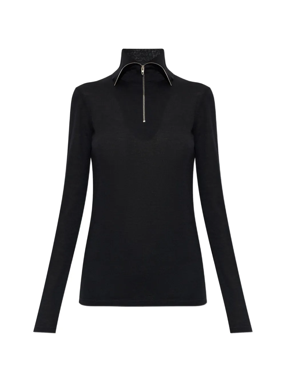 Jil Sander quarter-zip turtleneck top