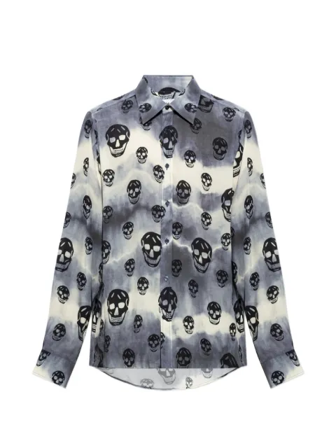 Alexander McQueen skull-motif tie-dye shirt