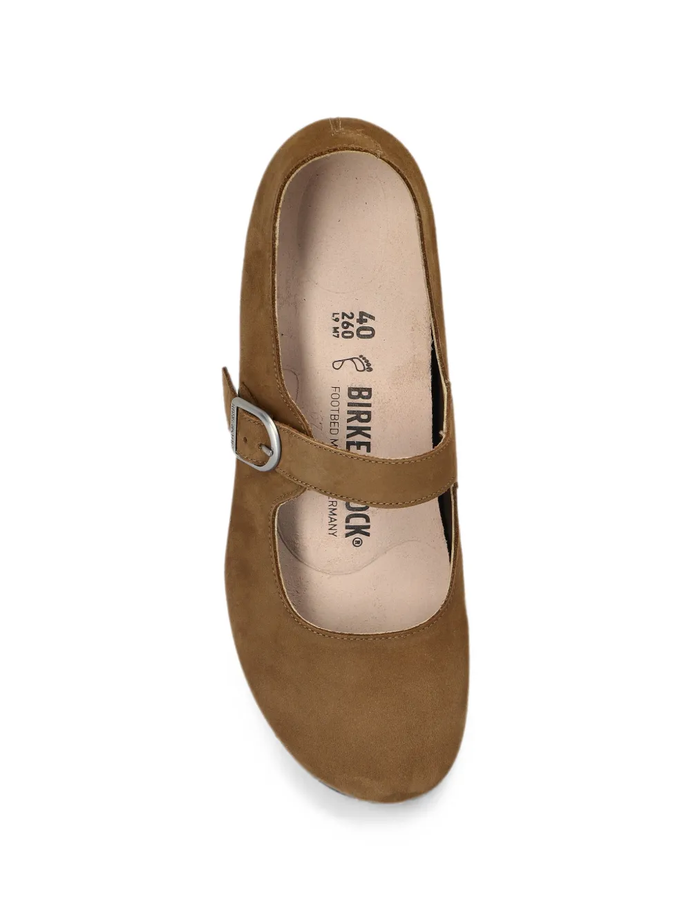 Birkenstock Santa Clarita ballerina's met gesp Bruin