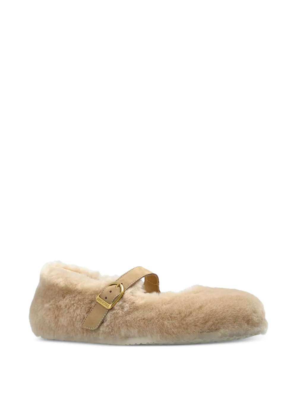 Birkenstock Santa Clarita ballerina's met lammy afwerking Beige