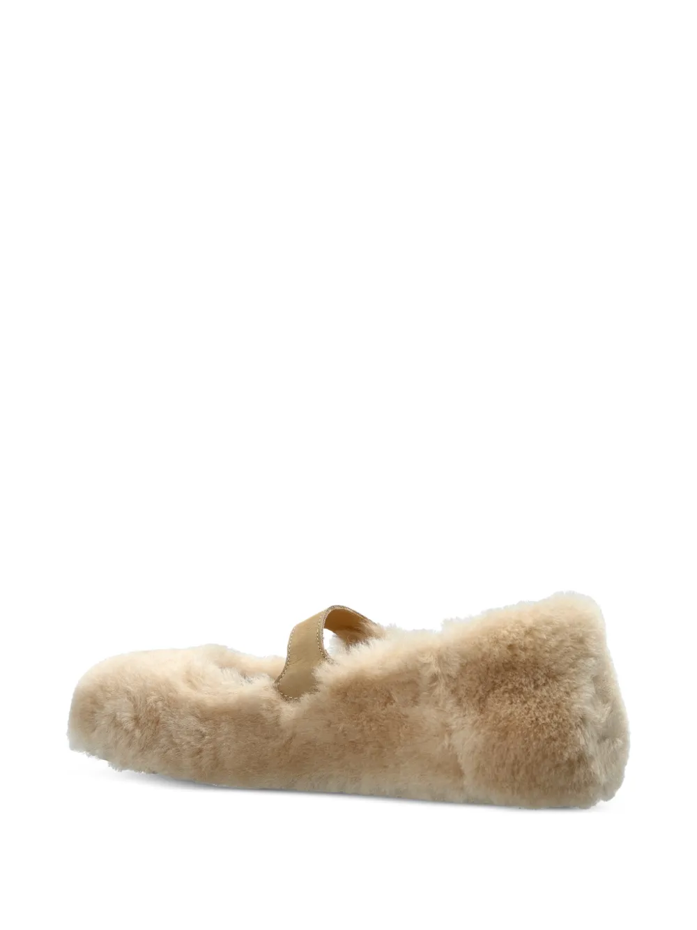 Birkenstock Santa Clarita ballerina's met lammy afwerking Beige