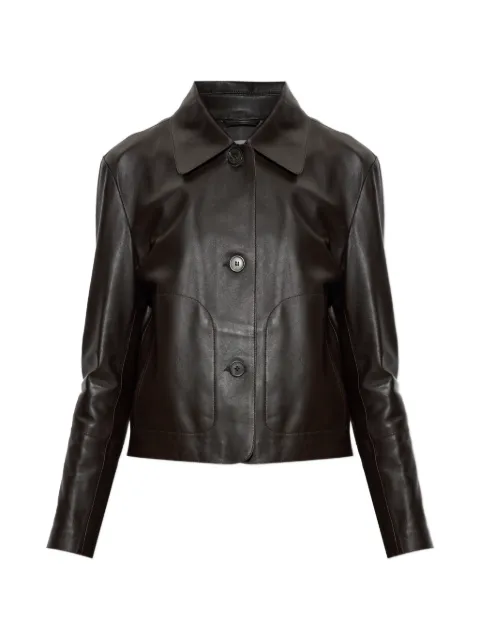 Arma button-up leather jacket