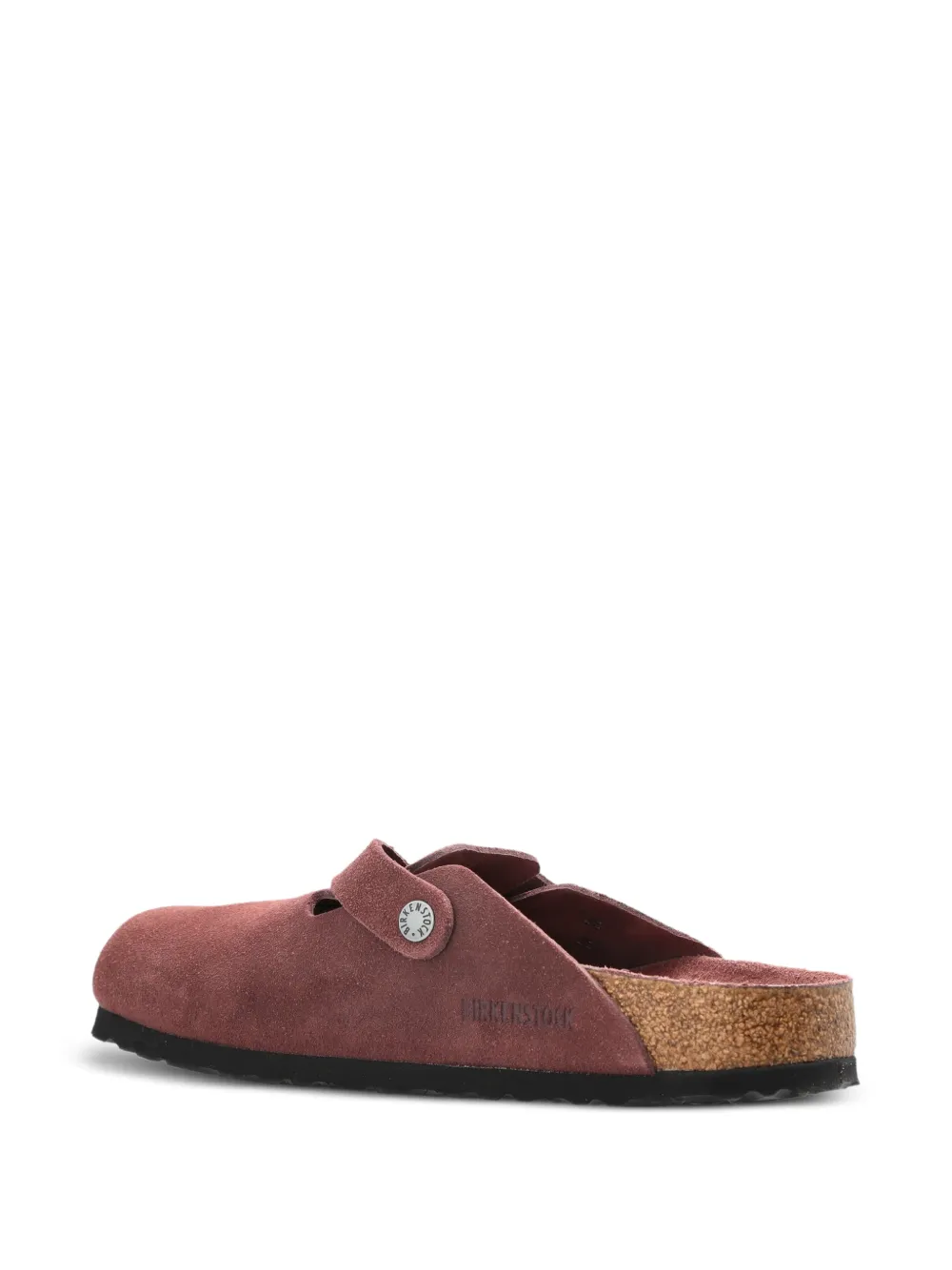 Birkenstock Boston suede sandals Rood