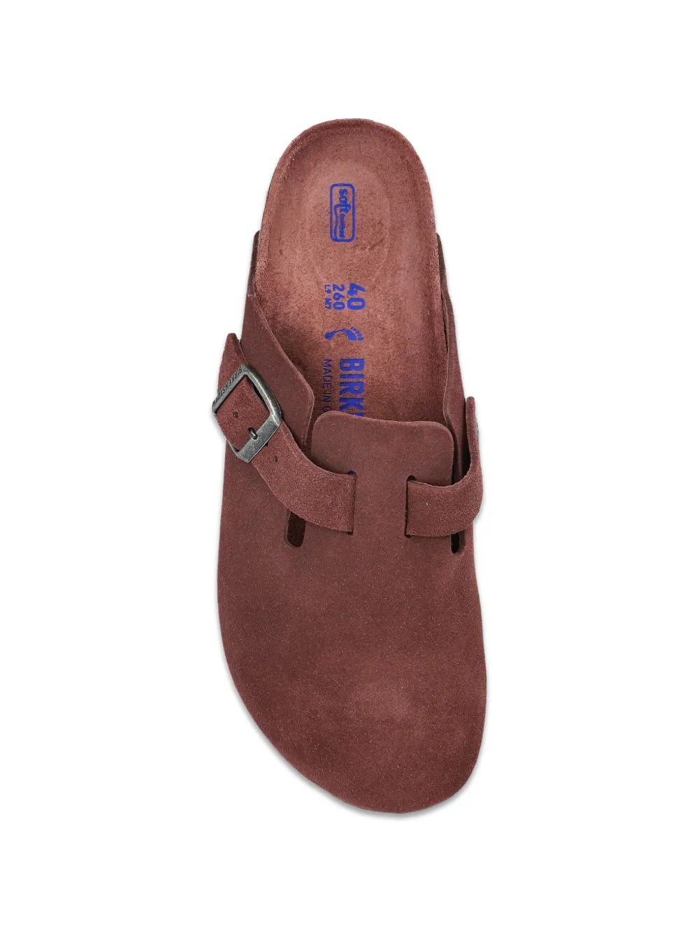 Birkenstock Boston suede sandals Rood