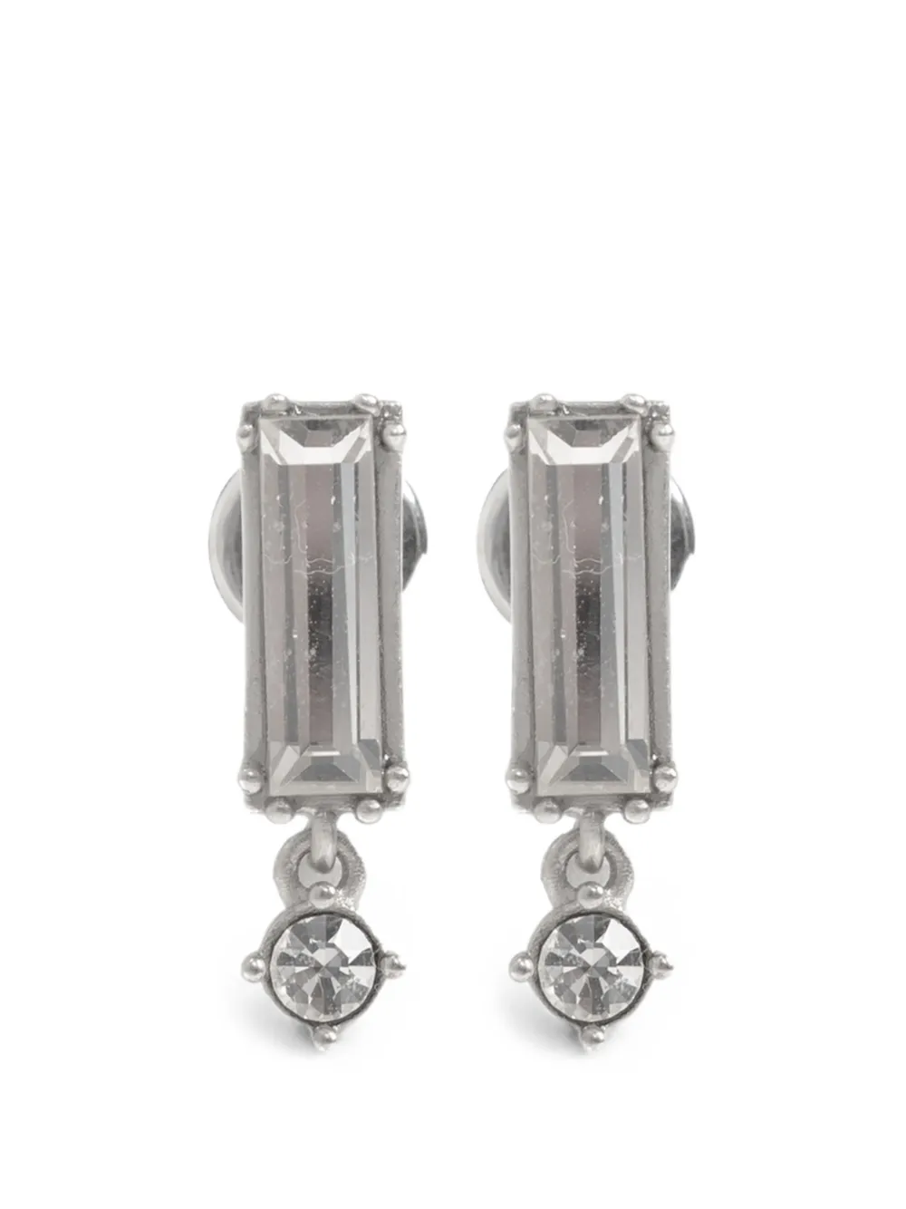Jil Sander crystal-embellished drop earrings - Silber