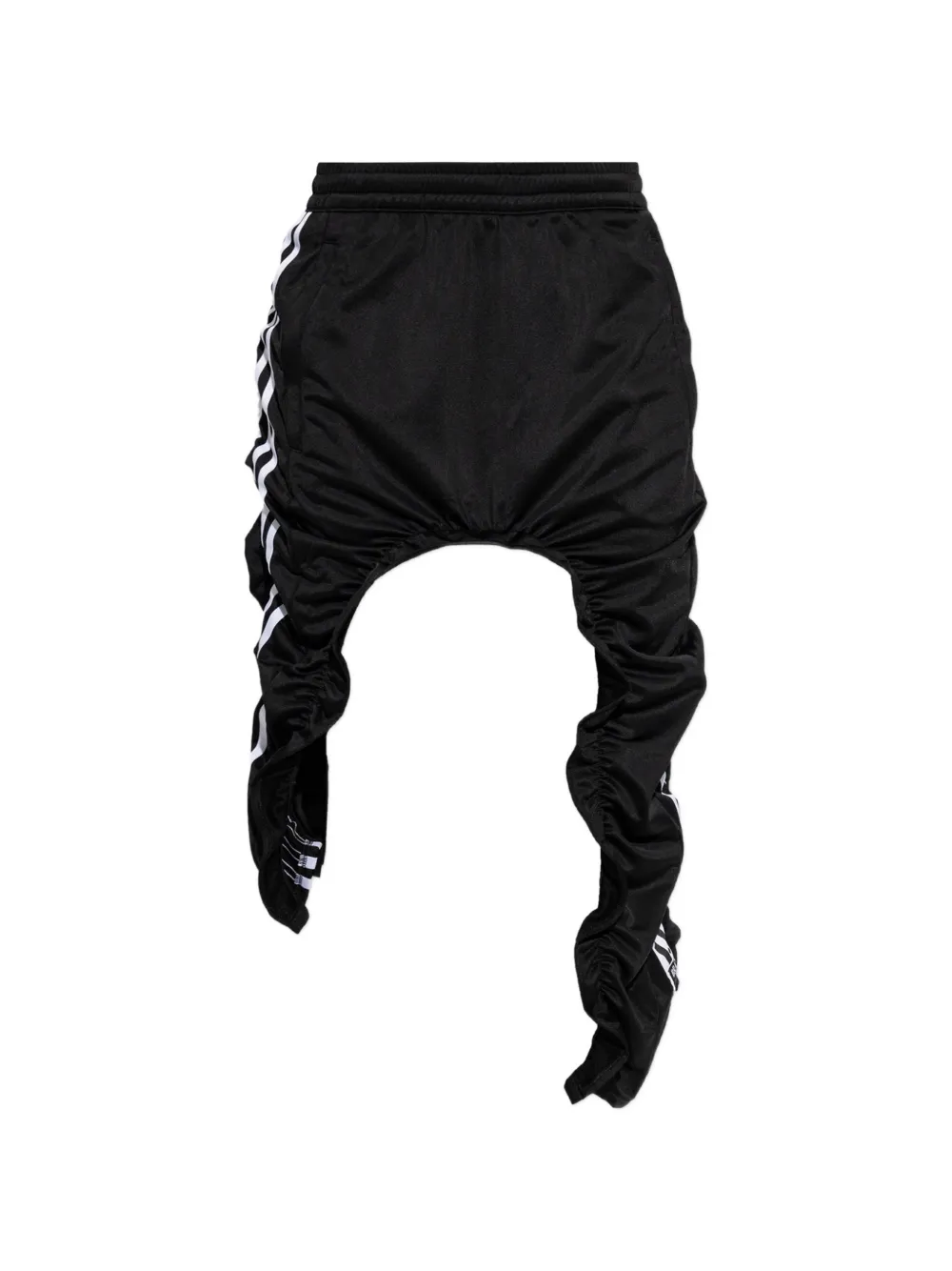 adidas ruched side-stripe skirt - Schwarz