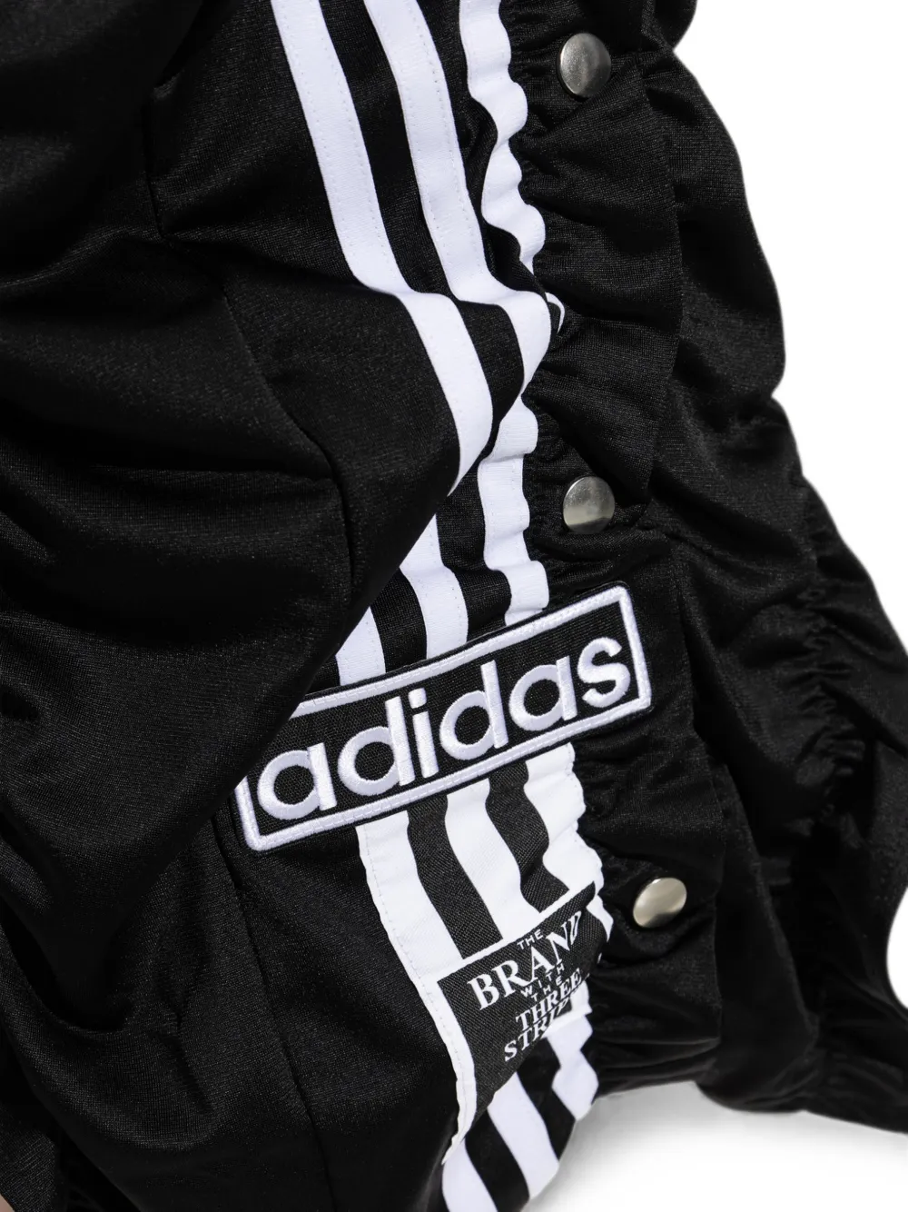 adidas ruched side-stripe skirt Zwart