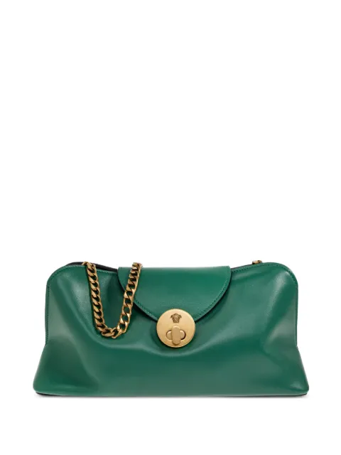 Versace small logo-plaque leather shoulder bag