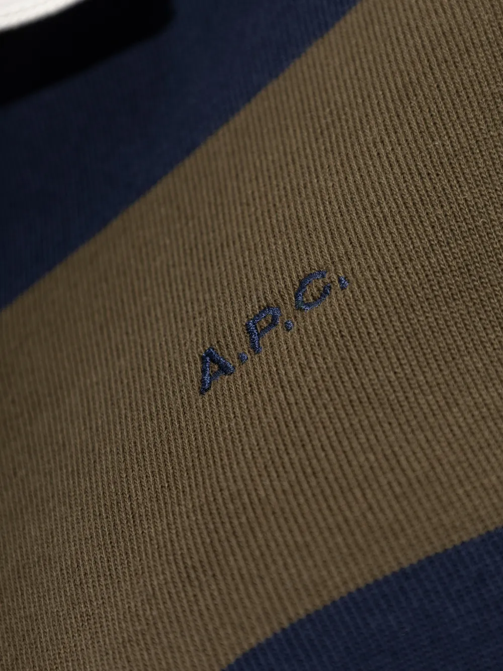 A.P.C. Gestreept poloshirt Blauw