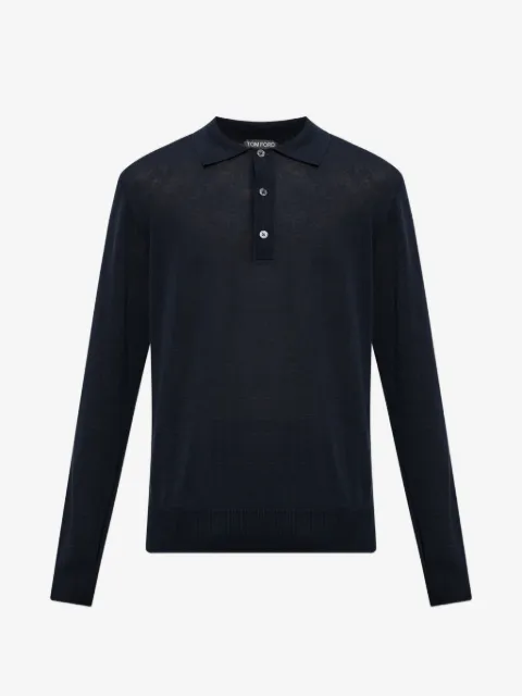 TOM FORD fine-gauge silk linen polo