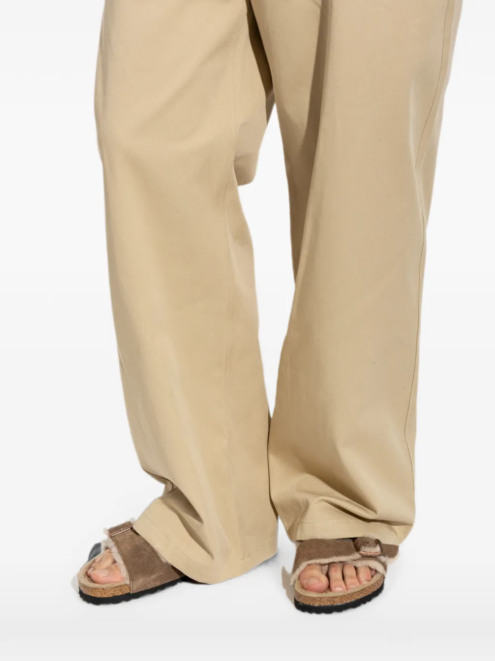Birkenstock Arizona lammy sandalen Bruin