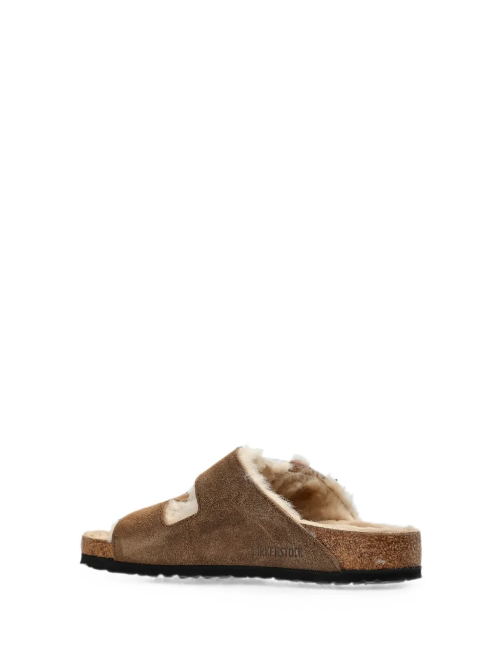 Birkenstock Arizona lammy sandalen Bruin