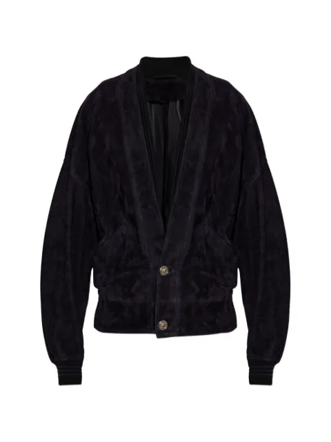 Versace button-up suede jacket