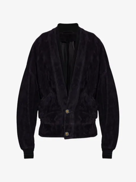Versace button-up suede jacket