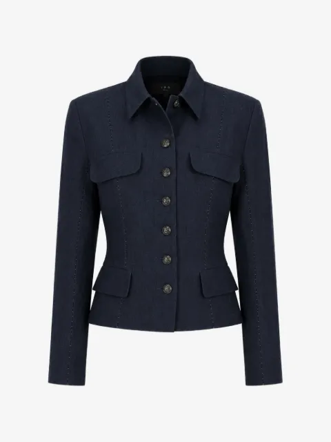 Masnada cropped pocket-detail jacket